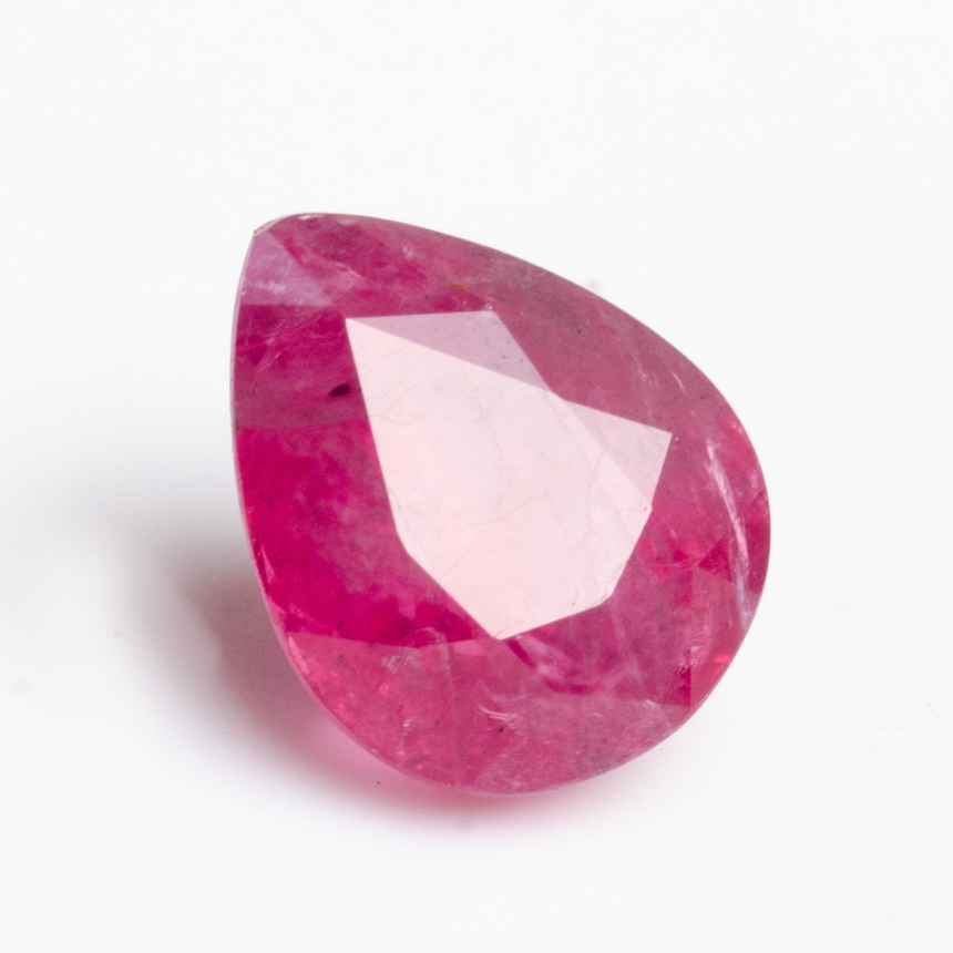 9 x 7mm pear cut pinkish red spinel gemstone for jewelry | SARATTI