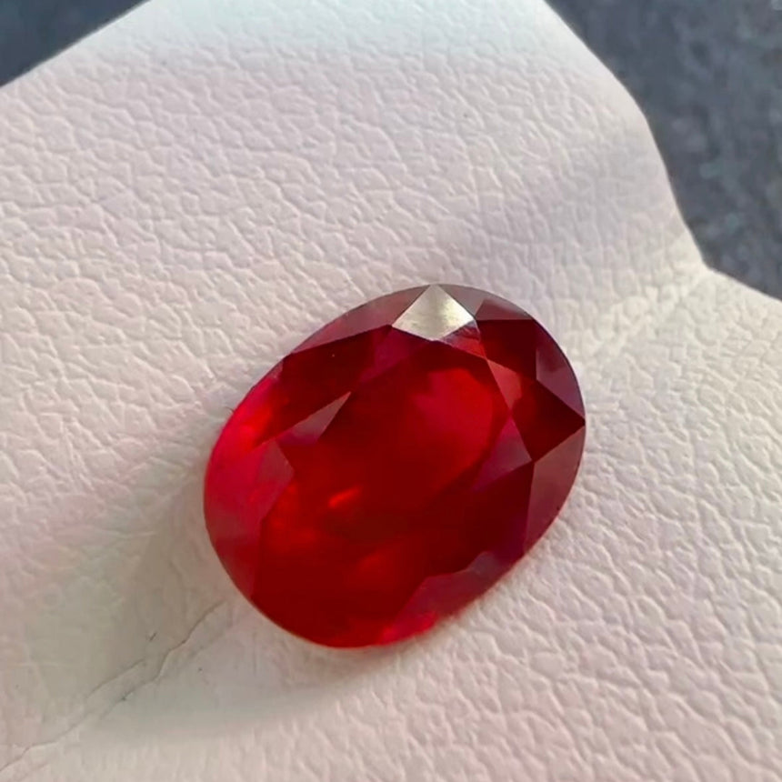 4 carat Unheated Pigeon Blood Red Natural Ruby Gemstone | AIGS Certified