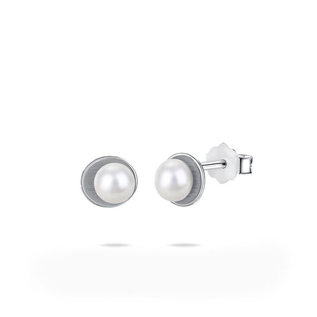 White Gold Akoya Pearl Stud Earrings