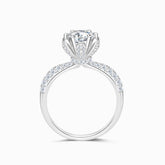 White Gold Manto di Cristalli Dainty Diamond Engagement Ring | Saratti Diamonds
