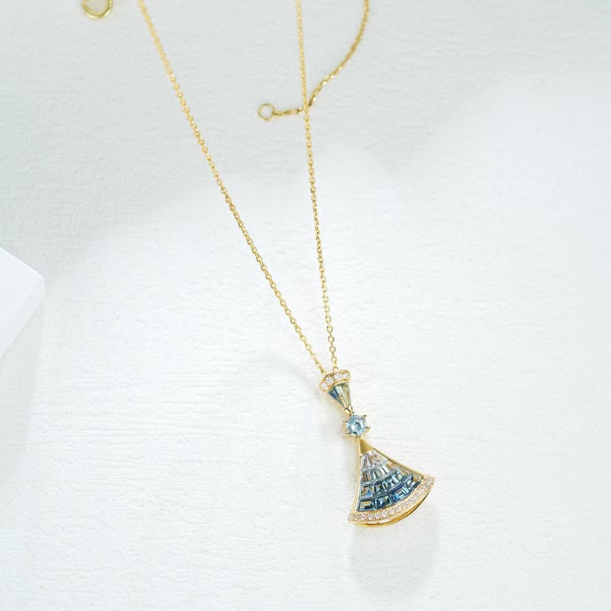 Art Deco Inspired Pendant in 14K Yellow Gold | Saratti