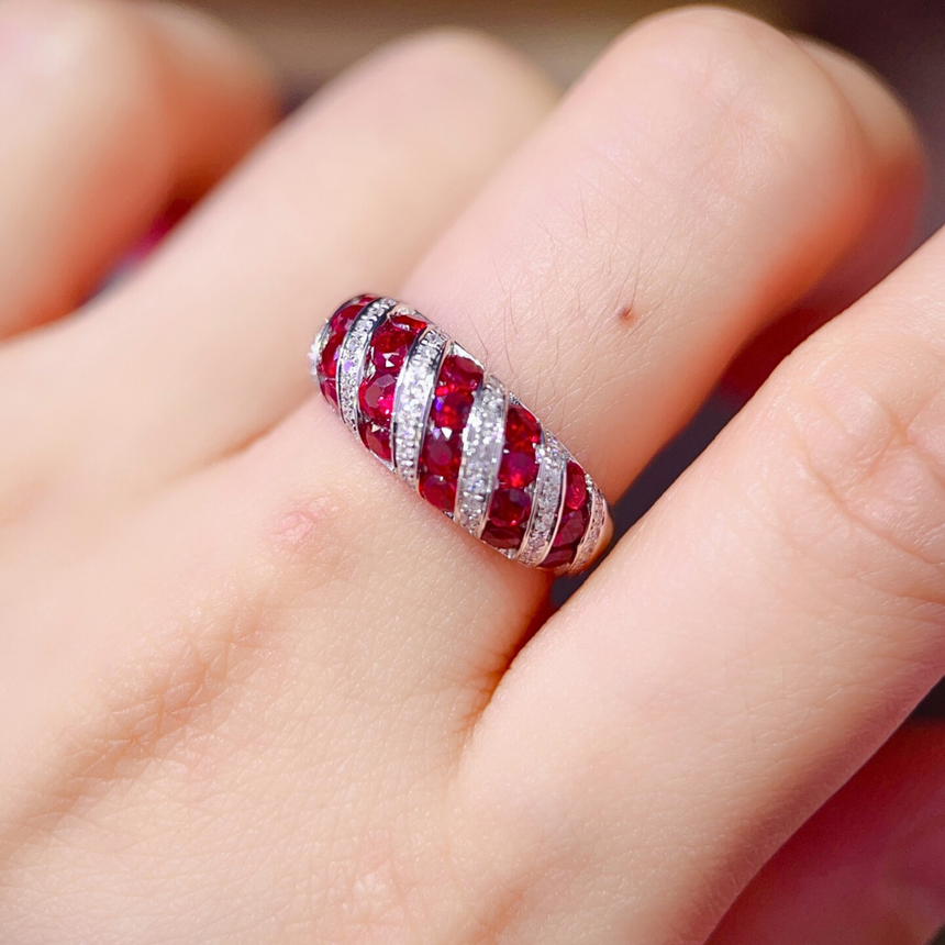 Art Deco Inspired Ruby Statement Ring | SARATTI