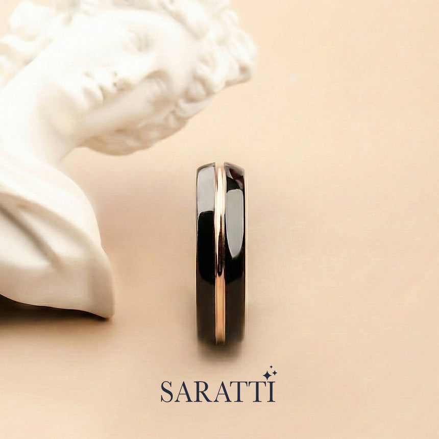 Two Tone Men's Band Comfort Fit Band