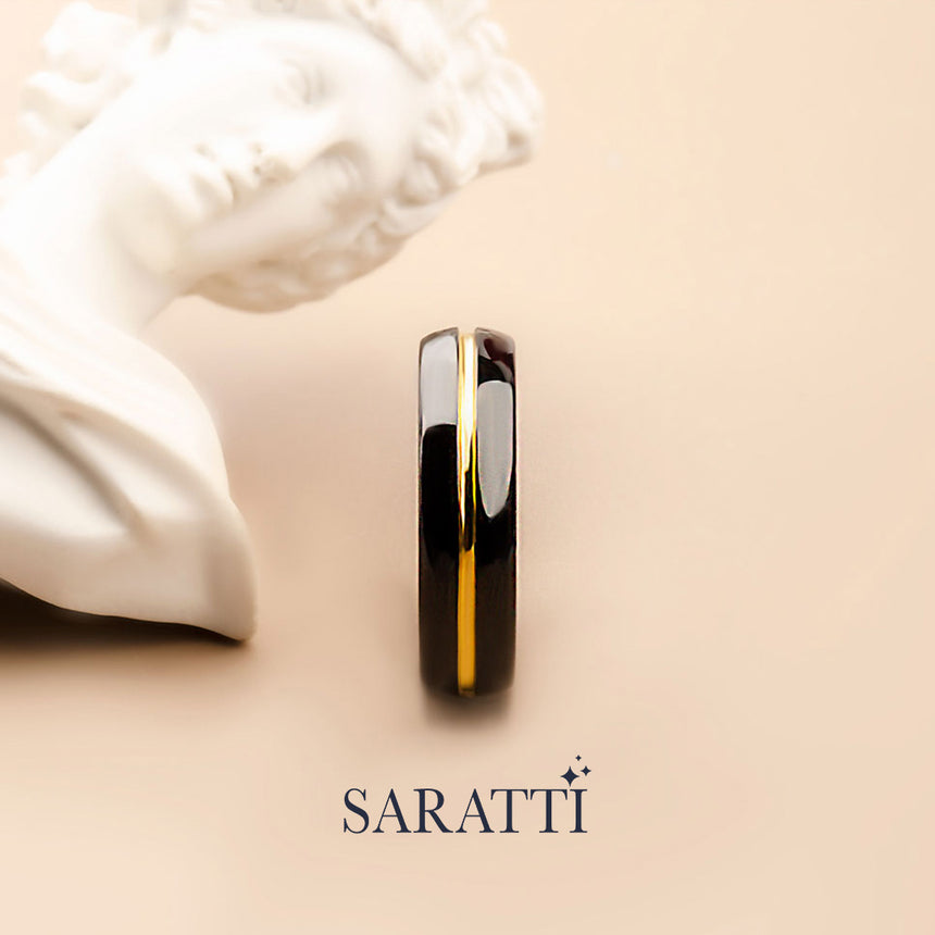 Two Tone Men's Band Comfort Fit Band