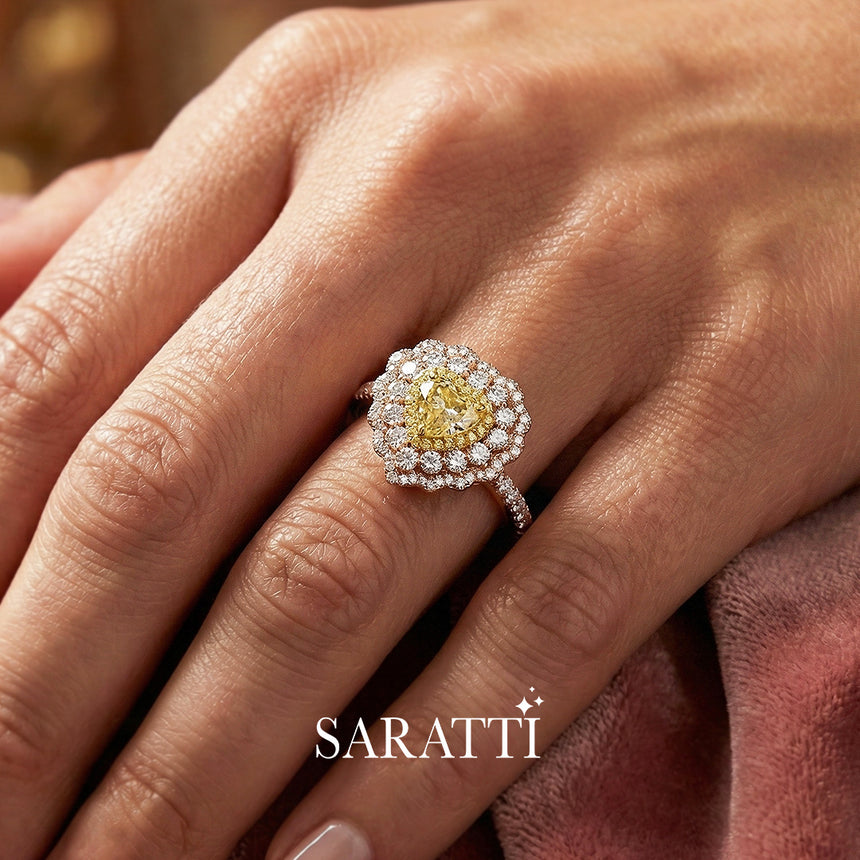 Rose Gold Version worn on hand | SARATTI