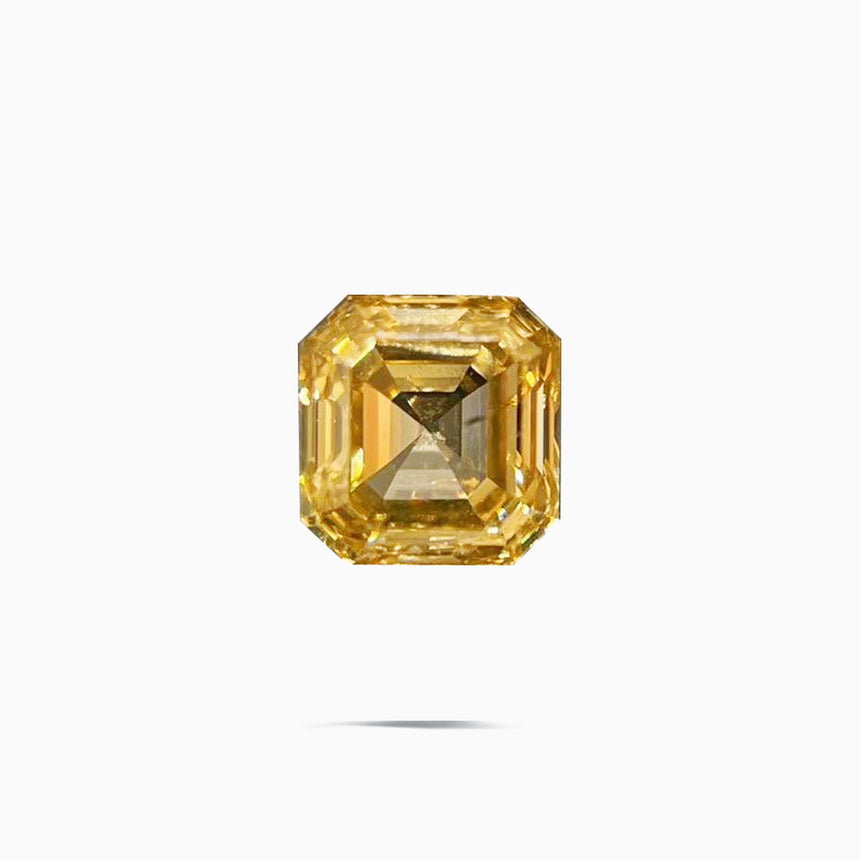 0.713 carat Asscher Cut Champagne Colored Diamond | Saratti Jewelry