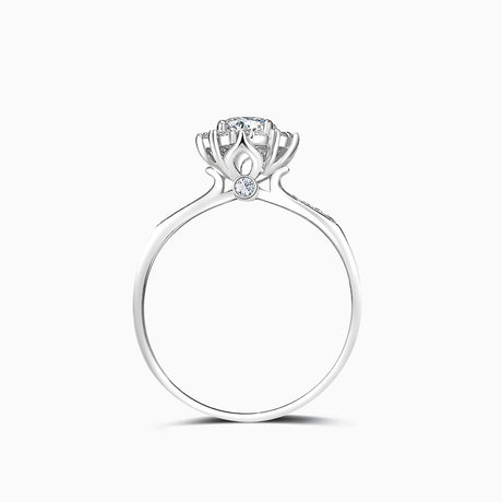 Halo Diamond Ring in White gold | Saratti