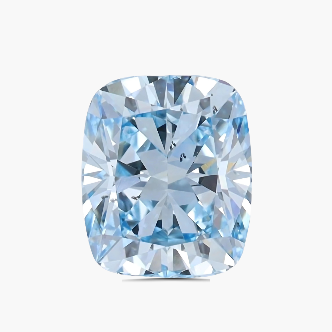 2.01 cts Fancy Intense Blue Cushion Lab Grown Diamond | IGI Certified