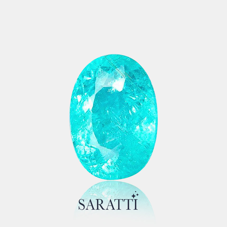 Certified Paraiba tourmaline 2.53ct neon blue stone - SARATTI