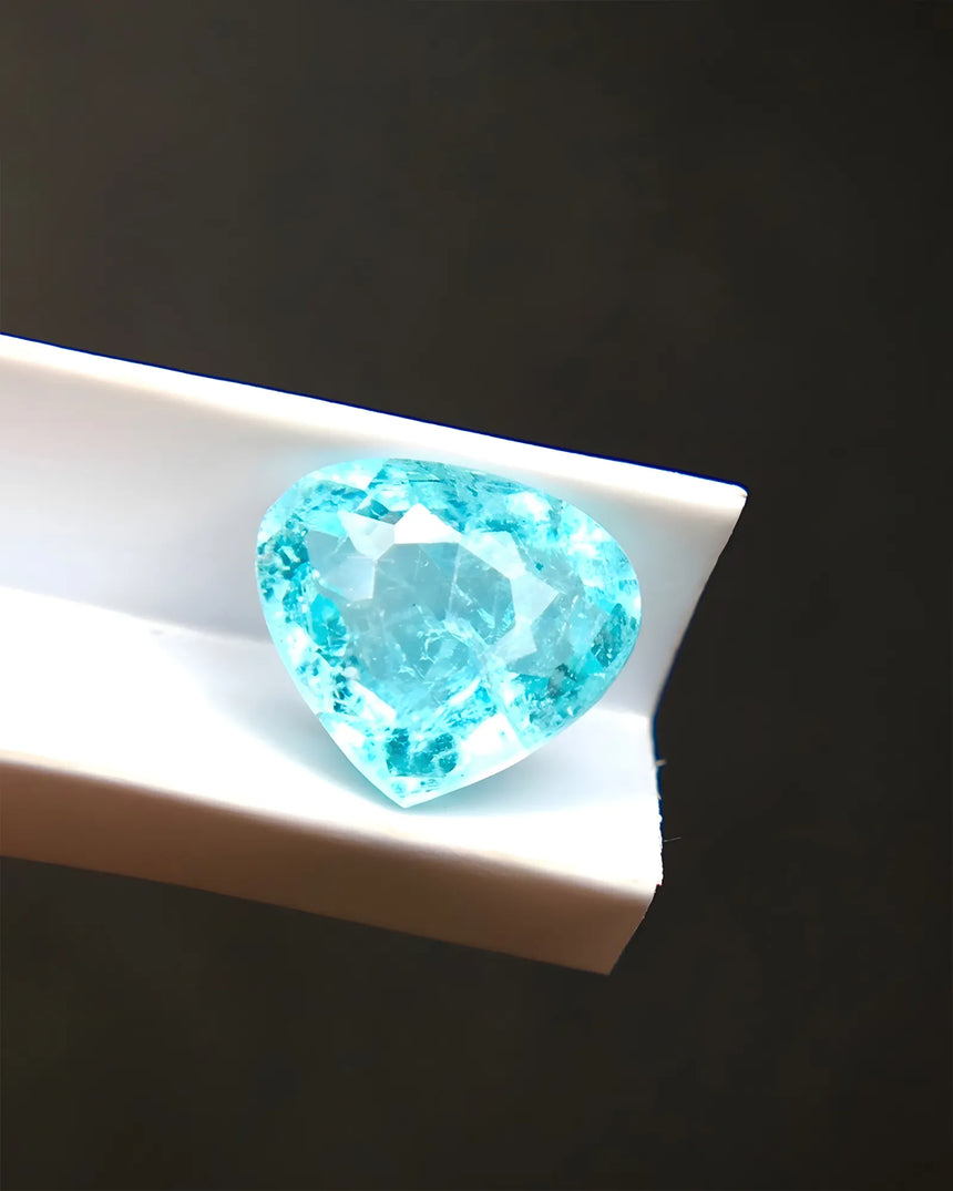 Certified Paraiba tourmaline gemstone 1.02 carat pear shape - SARATTI