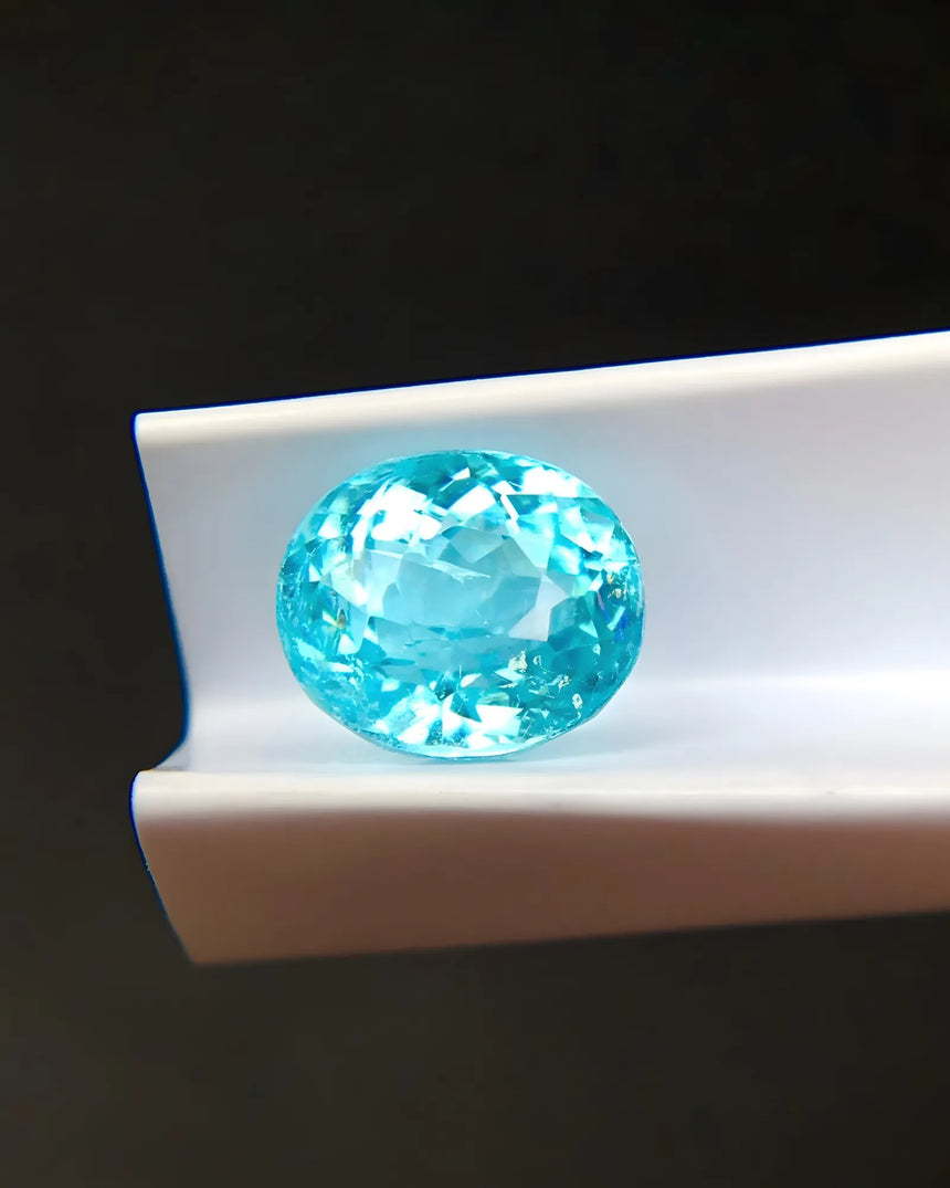 Certified Paraiba tourmaline gemstone 1.41 carat oval shape - SARATTI
