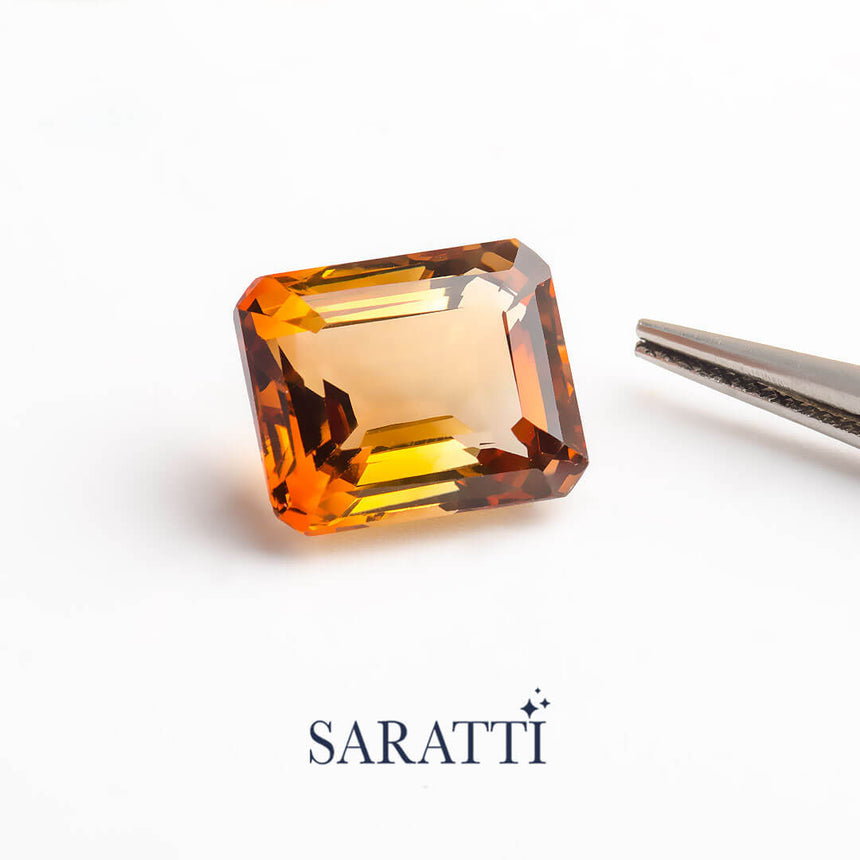 asscher cut natural imperial topaz