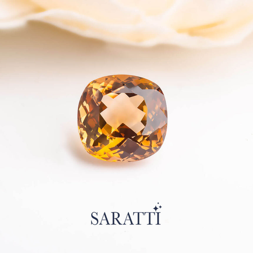 Cushion Cut Imperial Topaz Gemstone