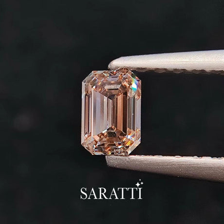 fancy emerald cut champagne loose diamond