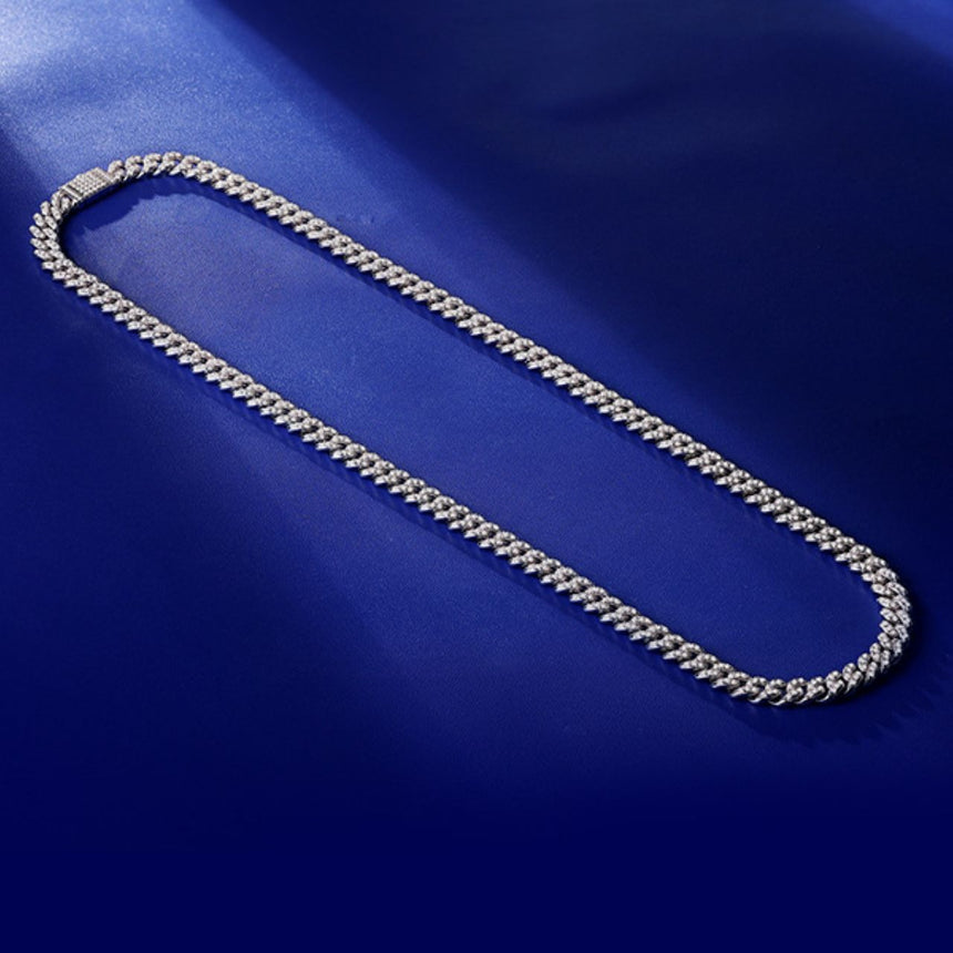Chunky Diamond Bracelet in 18K White Gold | Saratti