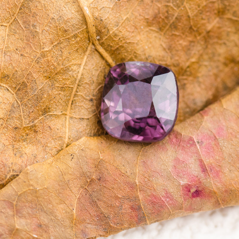 Cushion Cut Natural Spinel Gemstone with Light Purple Hue | Saratti