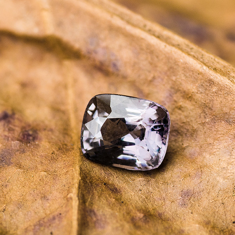 Cushion Cut Natural Spinel with Metallic Gray Hue | Saratti