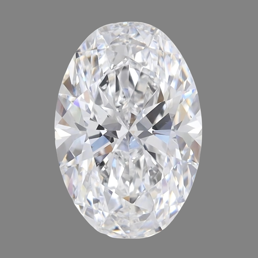 D color Oval Shaped Lab Diamond Gemstone | Saratti