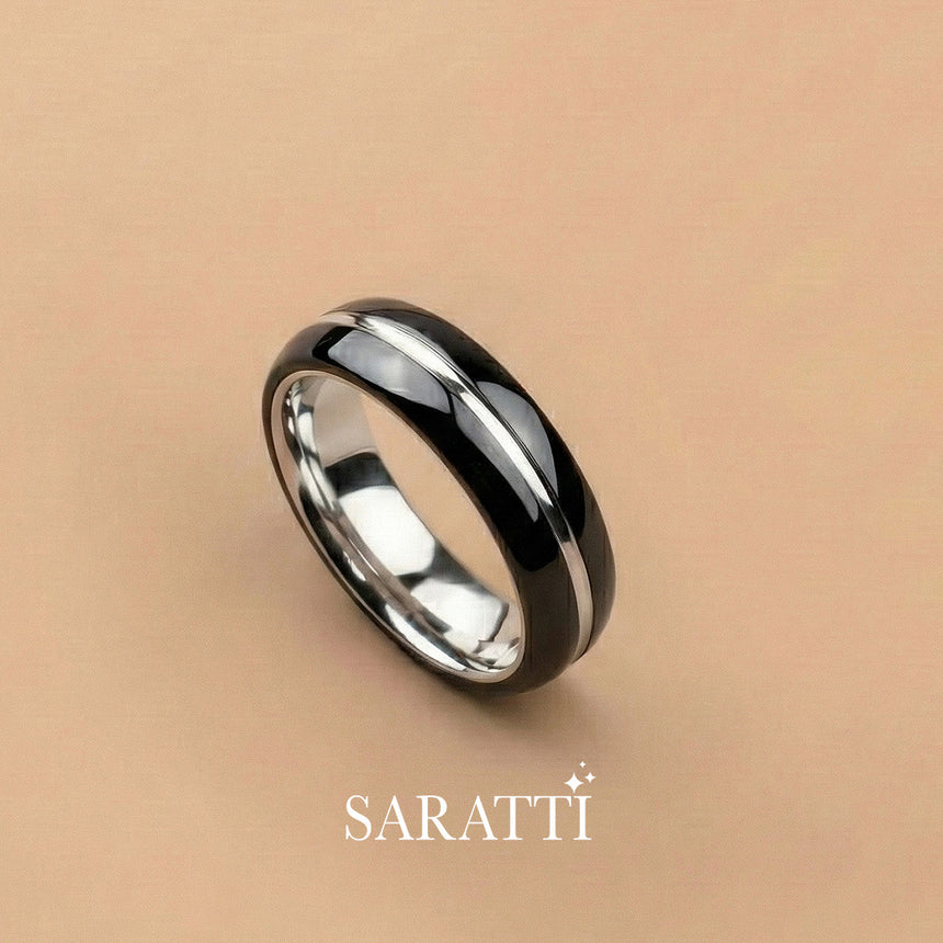 Two Tone Men's Band Comfort Fit Band