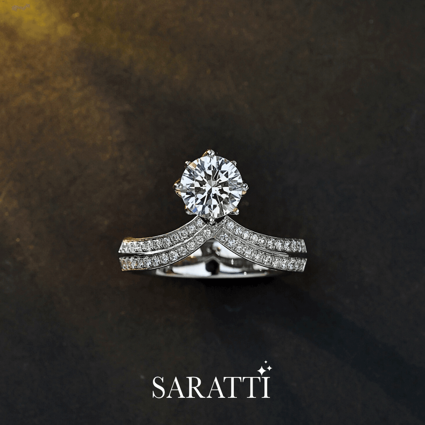 Timeless White Gold Natural Diamond Ring | Dessina