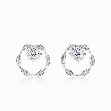 1 2 carat Diamond Earrings in White Gold For Women | Saratti