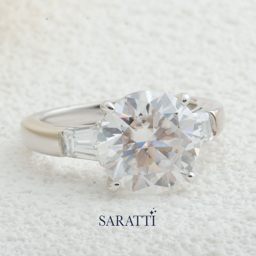 Platinum Diamond Engagement Ring | Saratti