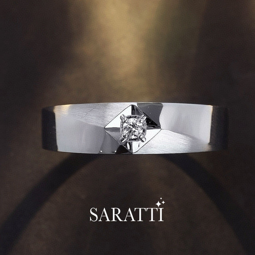 Solitaire Diamond View of Cometa Soul Diamond Ring for Men | Saratti