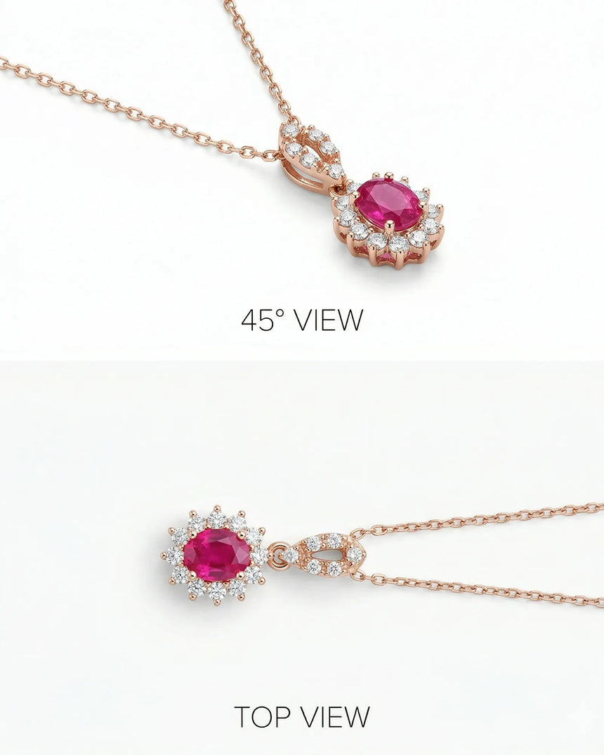 Elegant natural ruby necklace for gifting | SARATTI