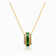 Yellow Gold Roulette Verte Emerald Pendant Necklace | Saratti Fine Jewelry