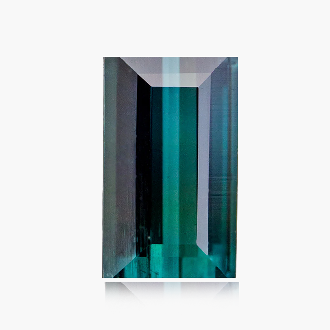 1.28 carats Lagoon Green Natural Tourmaline Gemstone 4.5 x 8mm | SARATTI