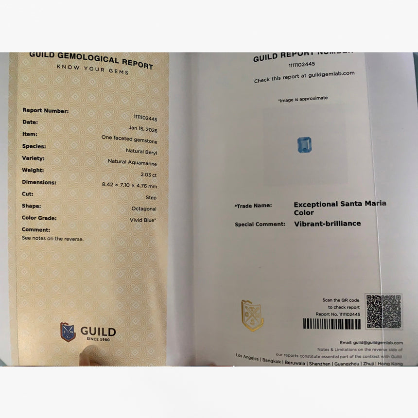 Exceptional Santa Maria Color Aquamarine | SARATTI