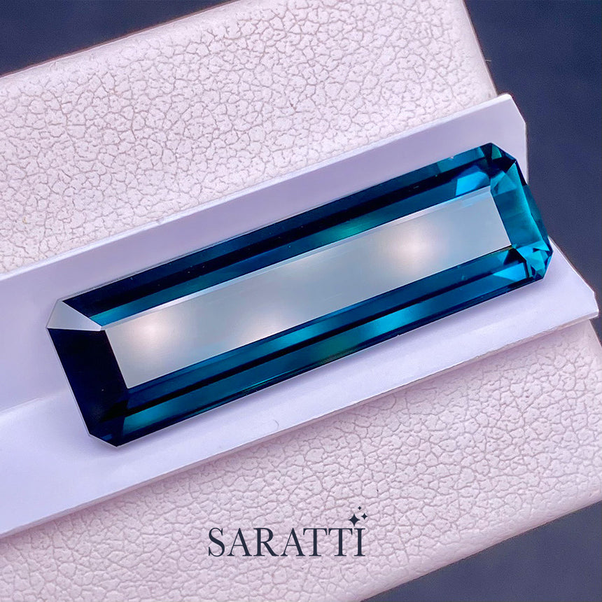 Eye Clean Blue Tourmaline Gemstone 13.34 Carats | SARATTI