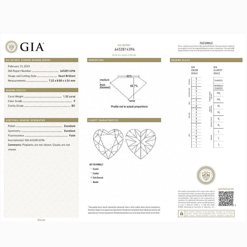 F- Color Diamond Gem Certificate | Saratti