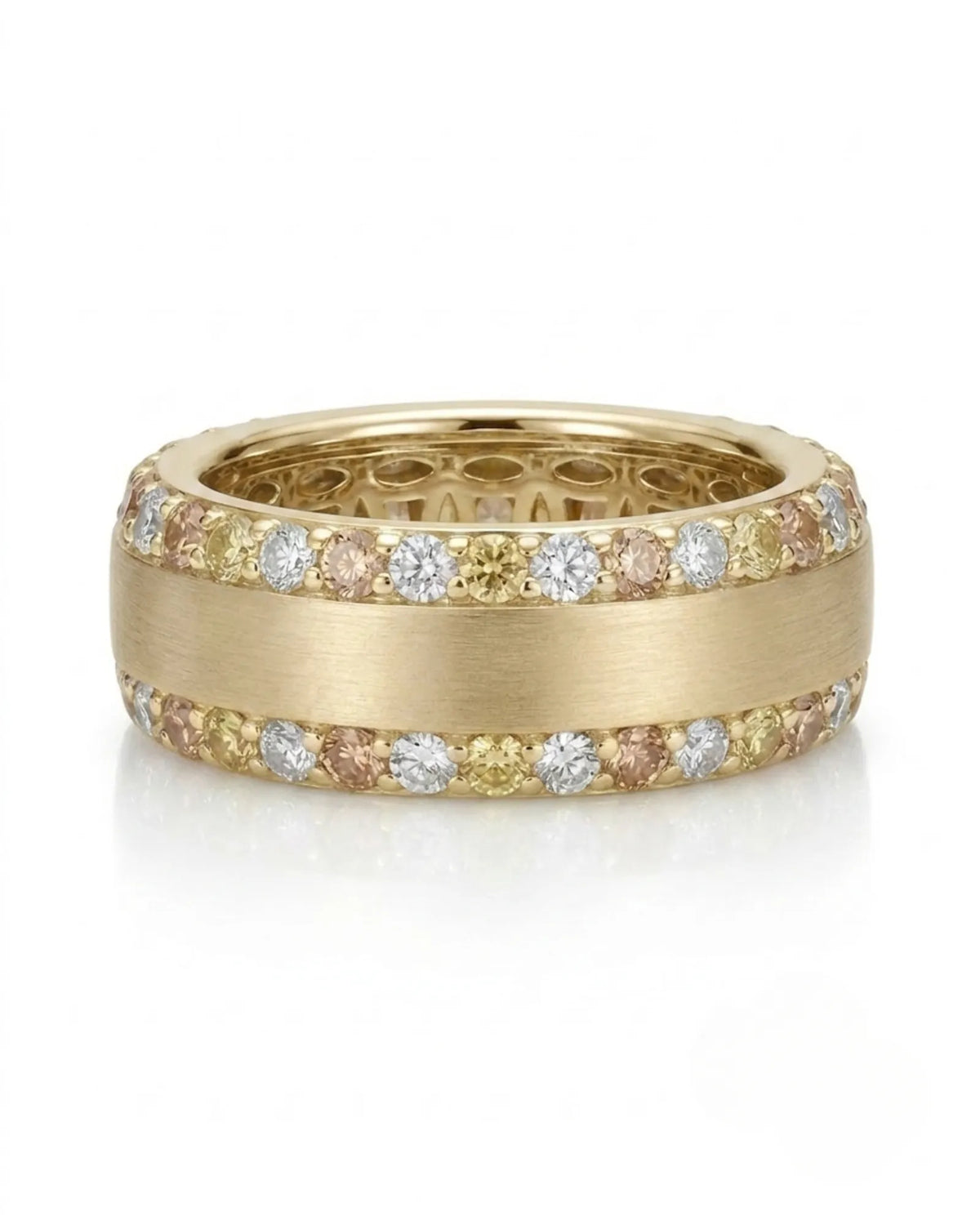 Imperium Golden Diamond eternity band, front view 2 | SARATTI