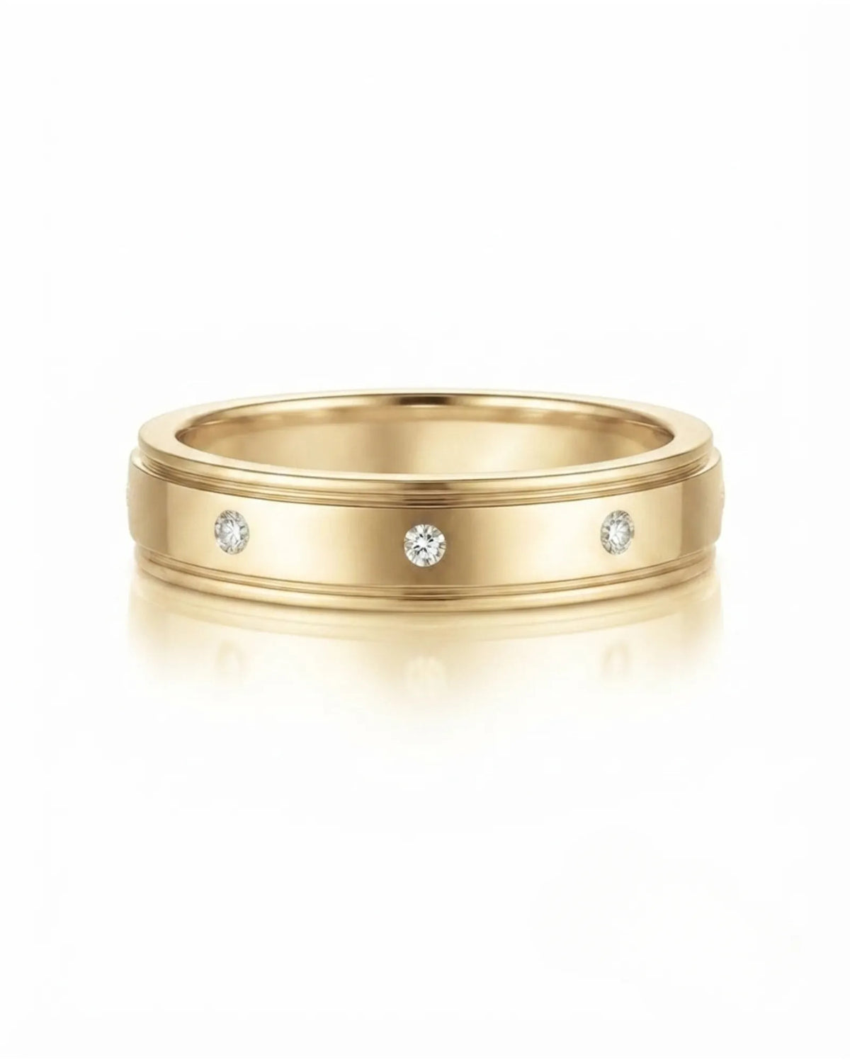 Trinity Diamond wedding band, front view 2 | SARATTI