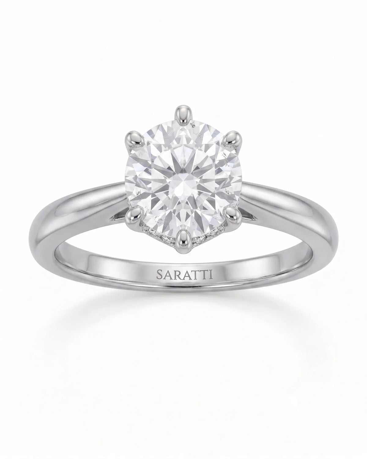 Becky – Natural Round Diamond Solitaire Ring
