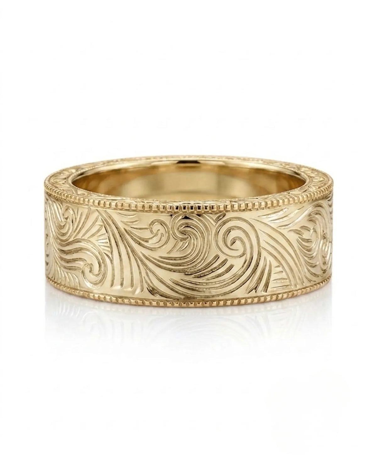 Vellum Aureus Art Nouveau Two Tone Men Ring