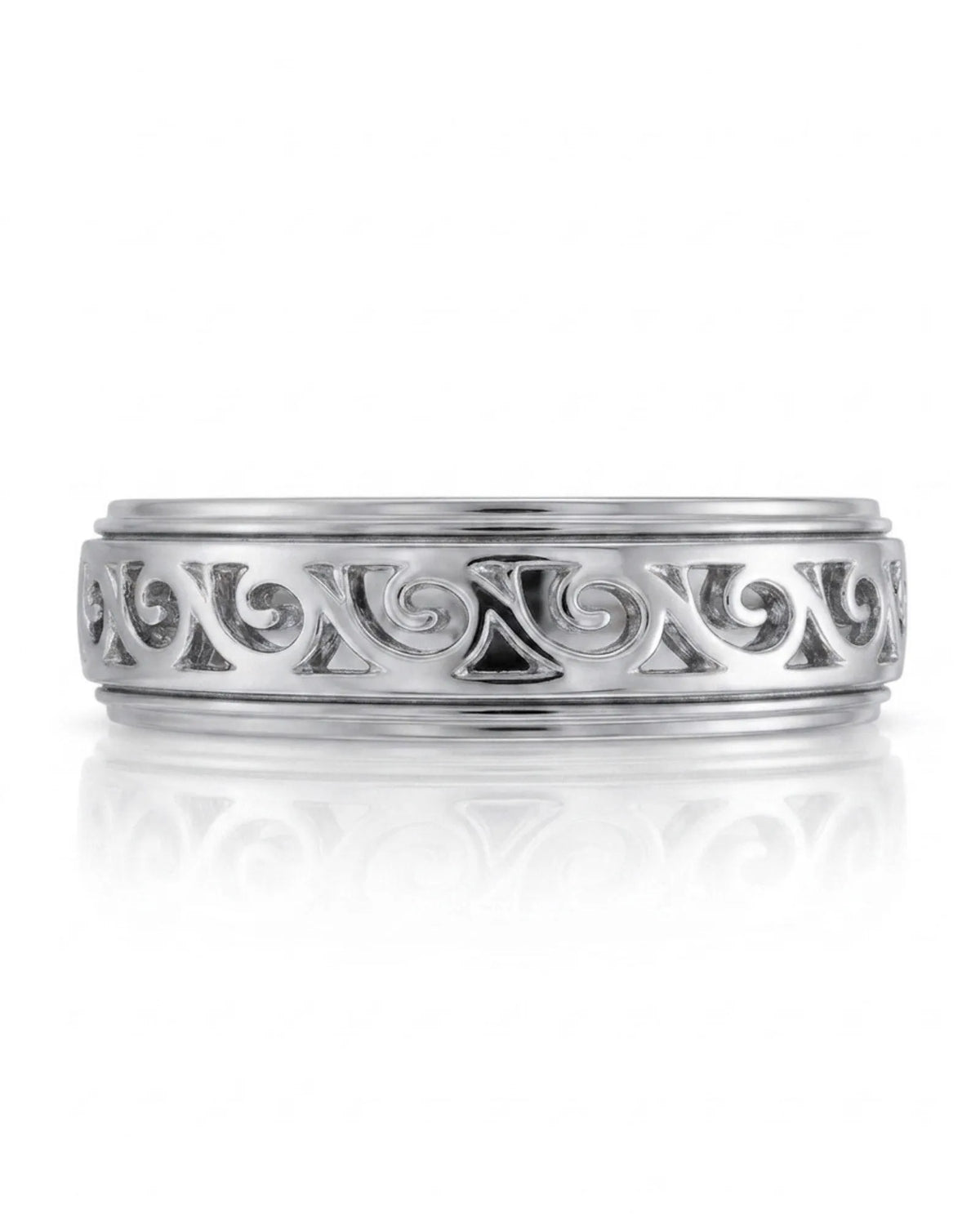 Aurelian Scroll Wedding Band