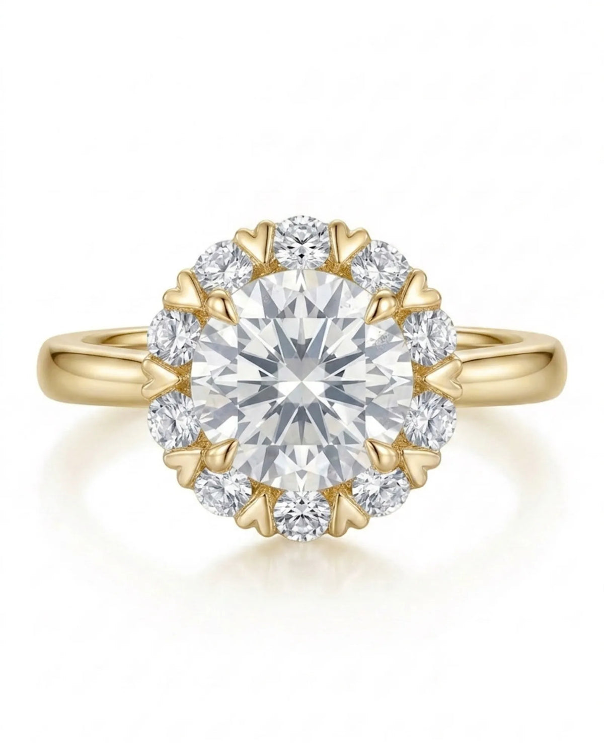 Sadi – Celestial Glow Natural Round Diamond Star Halo Ring