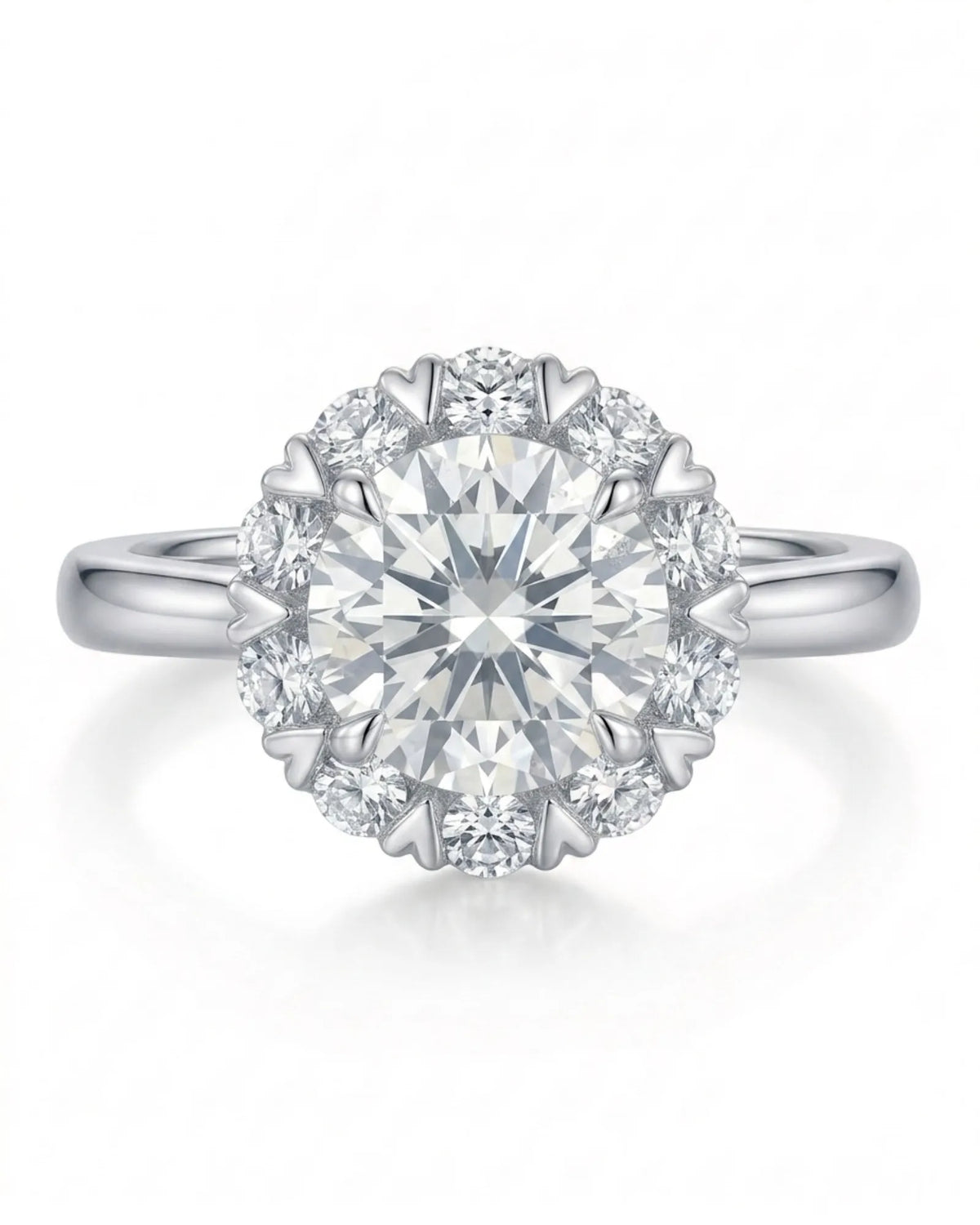 Sadi – Celestial Glow Natural Round Diamond Star Halo Ring