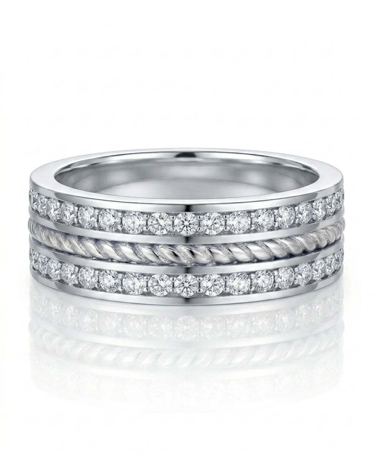 Aurelian Rope Diamond Wedding Band