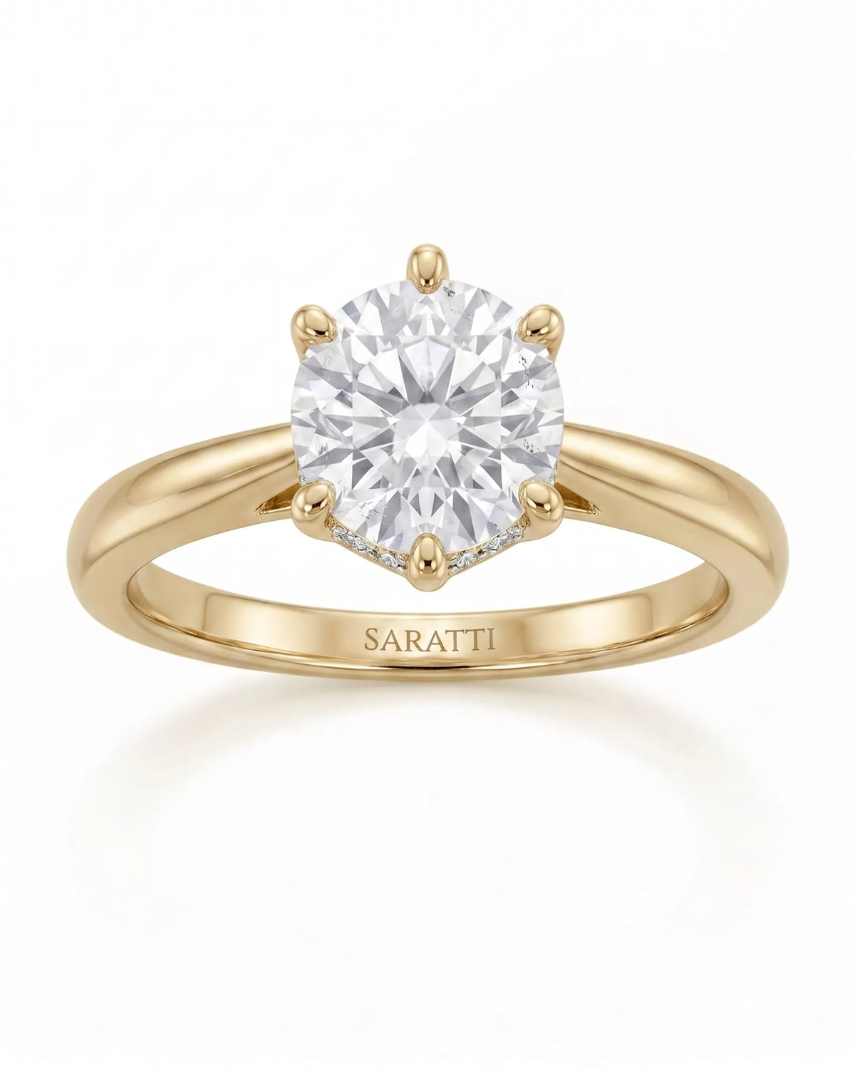 Becky – Natural Round Diamond Solitaire Ring