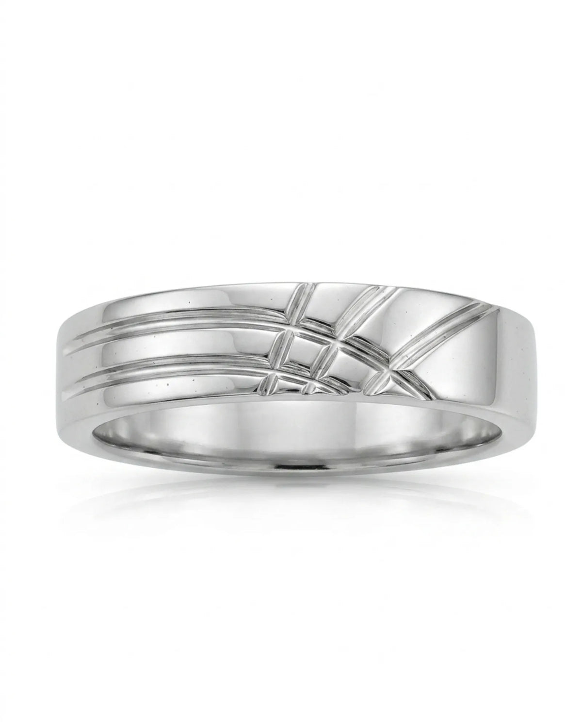Axis Vector wedding band, front view 1 | SARATTI