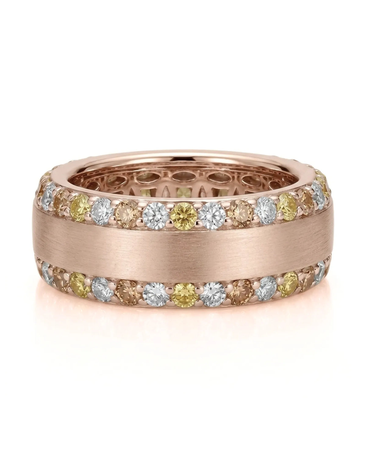 Imperium Golden Diamond eternity band, front view 3 | SARATTI