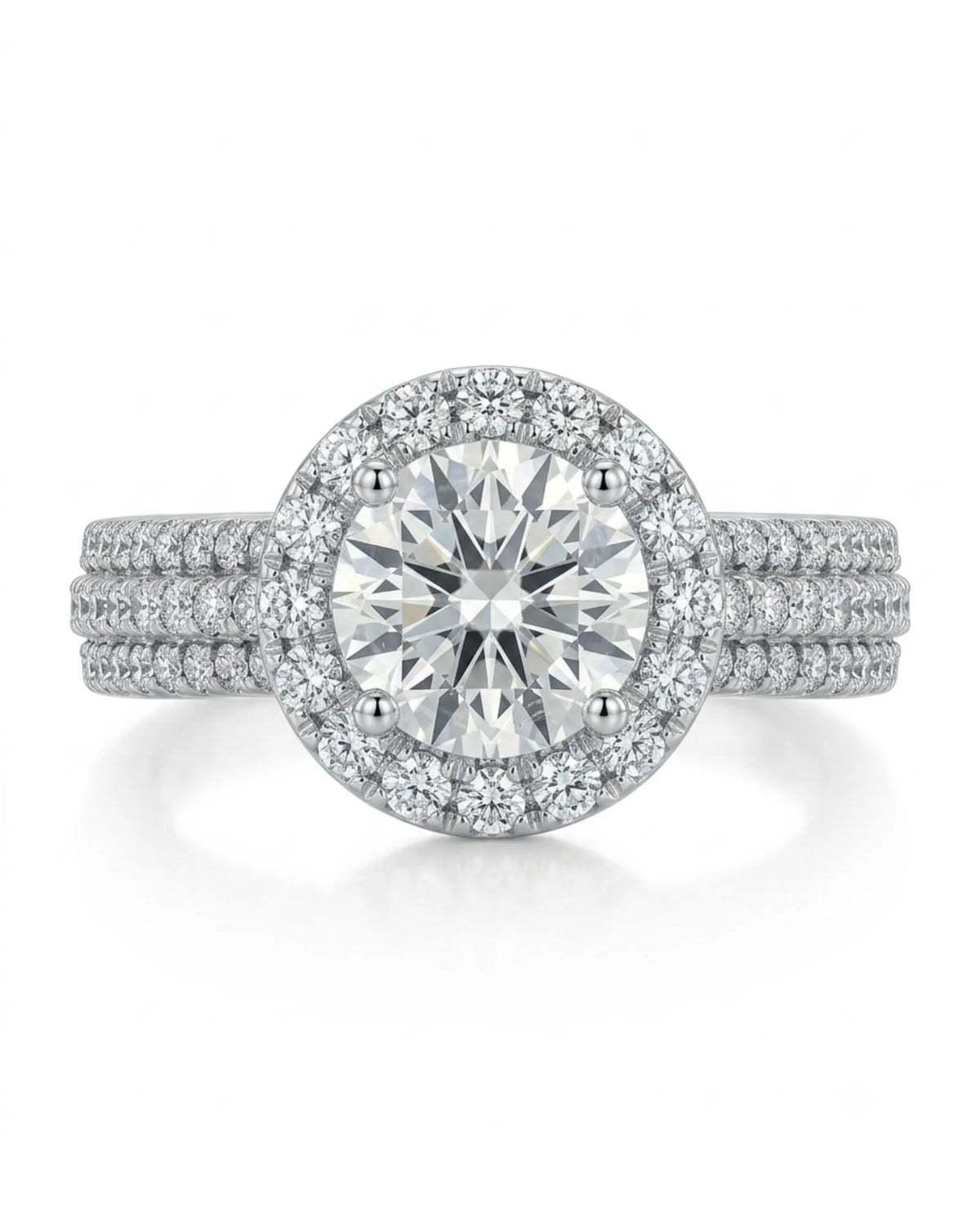 Yumi – Lumina Crown Natural Round Diamond Halo Engagement Ring