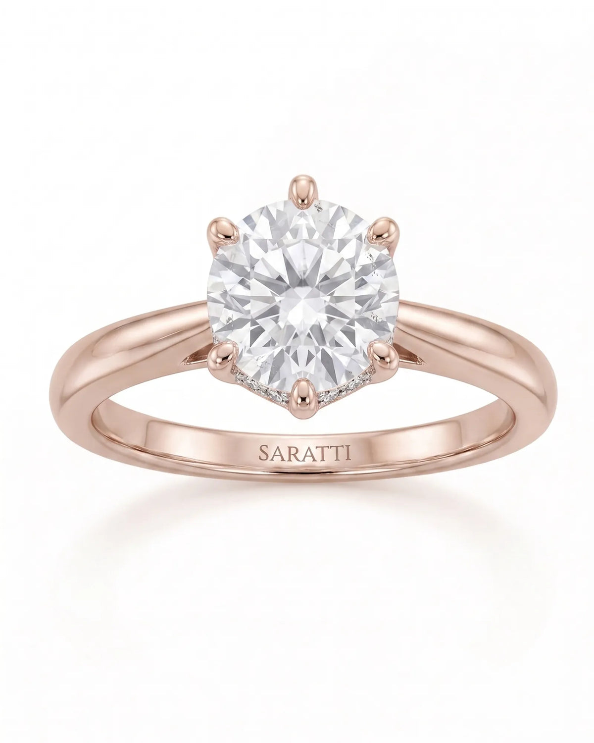 Becky – Natural Round Diamond Solitaire Ring