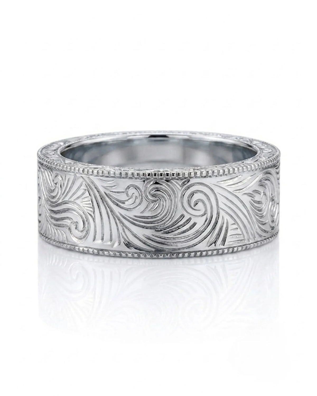 Vellum Aureus Art Nouveau Two Tone Men Ring
