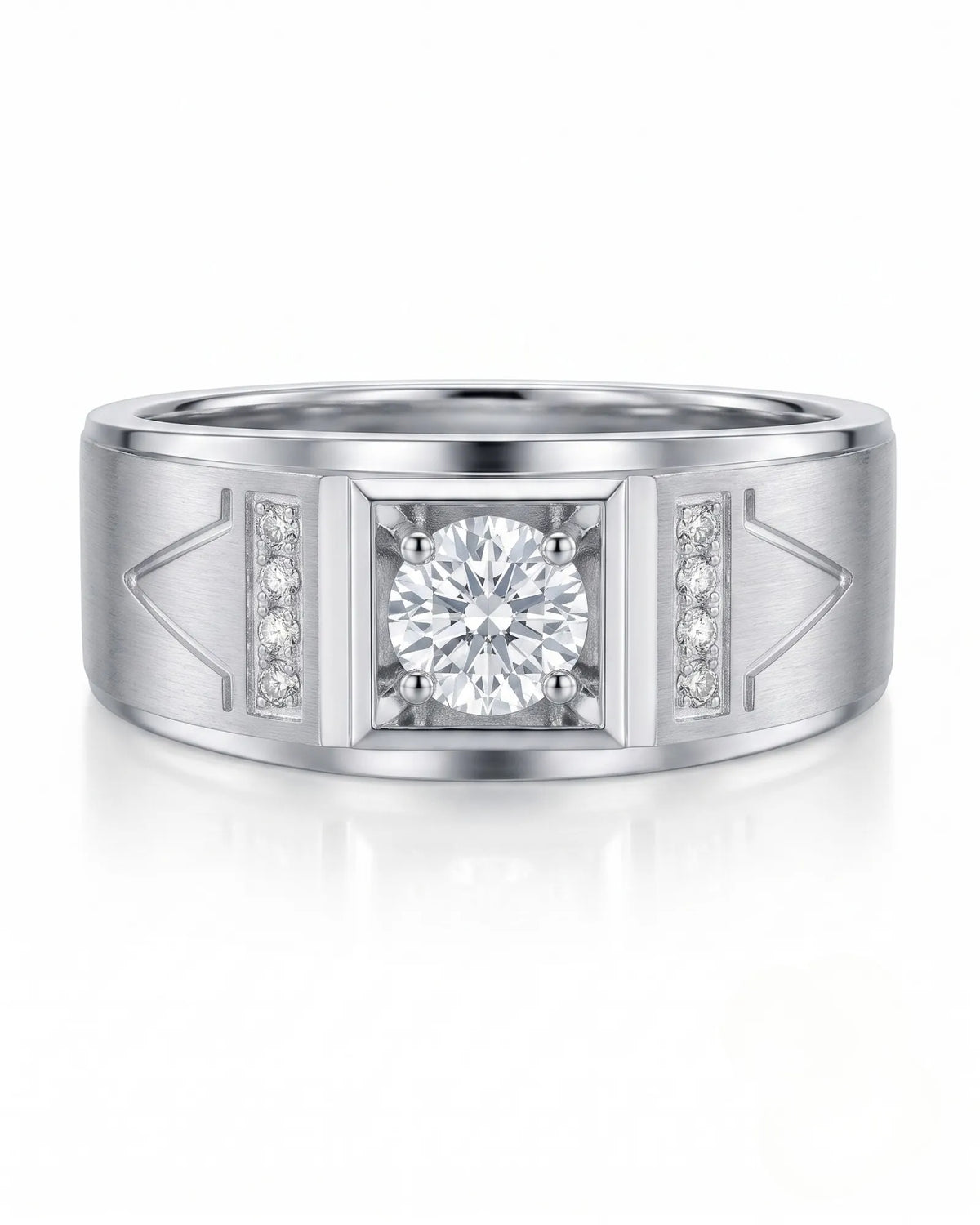 Adamantine Courage Diamond Ring — Platinum — Front