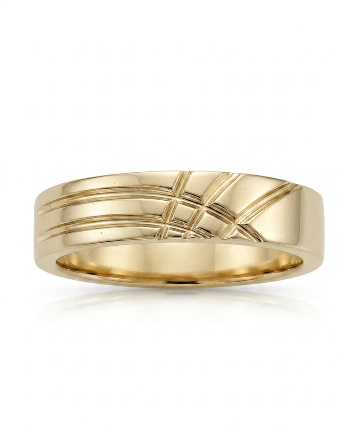 Axis Vector wedding band, front view 2 | SARATTI