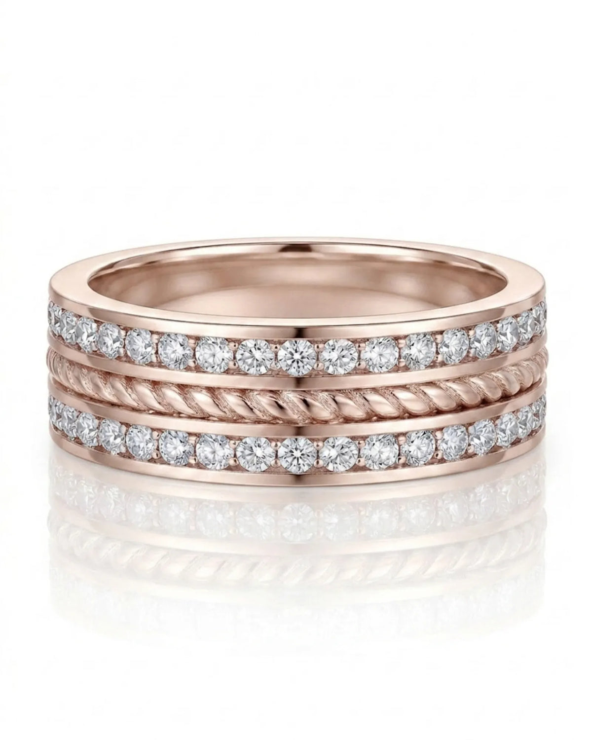 Aurelian Rope Diamond Wedding Band